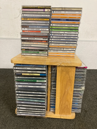 GOSPEL CDS AND CD HOLDER