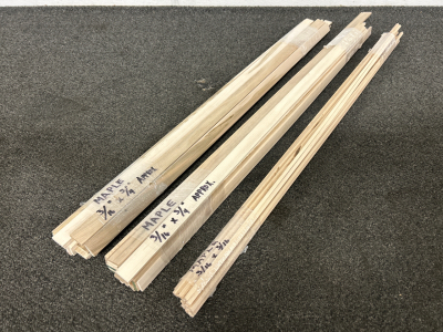 (3) SMALL BUNDLES OF MAPLE CRAFT WOOD