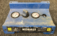 KOBALT AIR COMPRESSOR GAUGE PANEL AND CRATE OF CHEMICALS AND MORE - 2