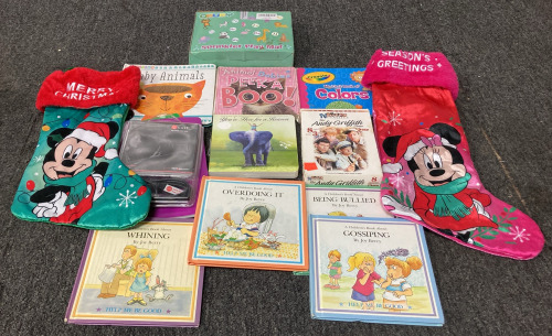 CHILDREN’S BOOKS, SPRINKLER PLAY MAT, STOCKINGS AND MORE