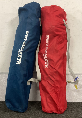 (2) SPORT BRELLA XTR CHAIRS, (1) RED, (1) BLUE