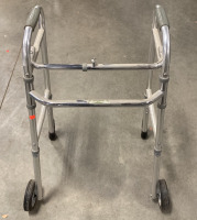 (1) INVACARE CORPORATION METAL WALKER WITH (2) FRONT WHEELS - 2