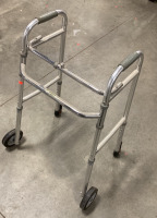 (1) INVACARE CORPORATION METAL WALKER WITH (2) FRONT WHEELS - 3