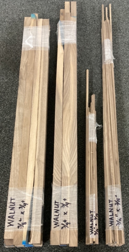 (4) BUNDLES OF WALNUT WOOD IN VARIOUS SIZES