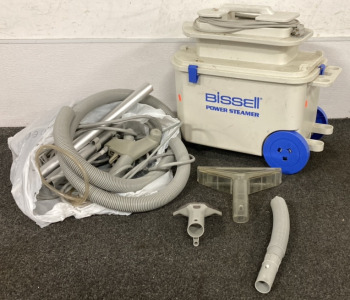 BISSELL POWER STEAMER W/ ACCESSORIES (POWERS ON)