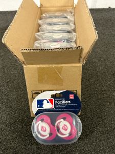 12-2 PACKS OF PHILADELPHIA PHILLIES PINK PACIFIERS