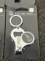 12 NEW ENGLAND PATRIOTS 3-IN-1 KEY CHAINS: NAIL CLIPPERS, BOTTLE OPENER, KEY CHAIN - 2