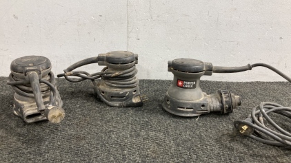 (3) Porter Cable Orbit Palm Sanders