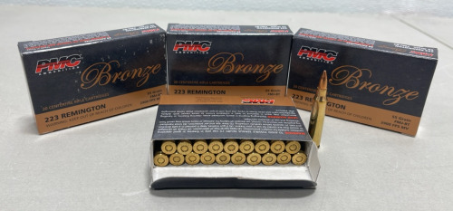 (4) Boxes Of 20 PMC .223 Remington 55 Grain FMJ-BT 2900 FPS MV