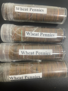 (4) Rolls of Wheat Pennies (1909-1958)