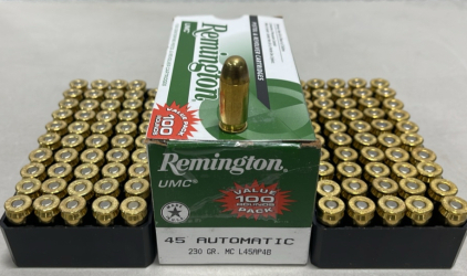 Box Of (100) Remington UMC New 45 Automatic 230gr. Pistol Cartridges