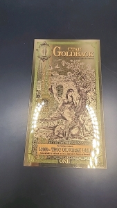 (1) Authentic Utah Goldback 1/1000th Troy Oz 24K Gold-Backed Bill