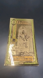 (1) Authentic Nevada Goldback 1/1000th Troy Oz 24K Gold-Backed Bill