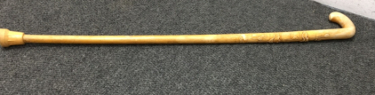 Wood Cane W/ Floral Design