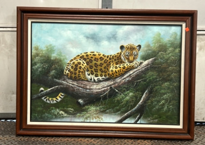 Large Painting of a Leopard