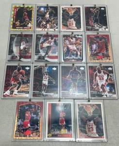 (15) NBA Michael Jordan Collectible Basketball Cards (Carded)