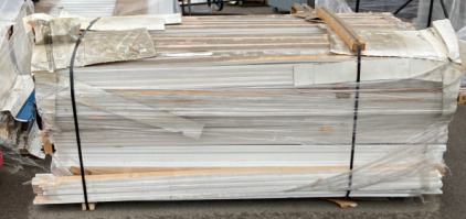 (1) Pallet of Bright Wood Corp White Trim