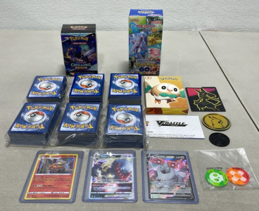 (3) Beautiful Pok&eacute;mon Go Holo Cards (Sleeved), Big Collection Of Pok&eacute;mon Cards. Game Pieces W/ Collectors Boxes