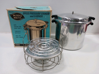 Vintage Mirro Matic 22 qt Aluminum Speed Pressure Cooker/Canner*M-0622