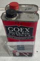 (2) Gun Holsters (2) Cans of Goex Black Rifle Powder (1) Box of Shotshells - 4