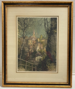 Framed Luigi Kasimir Signed Etching
