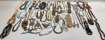 (35+) Fashion Necklaces, (2) Hand Charms