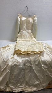 Vintage Wedding Dress - Yellowed