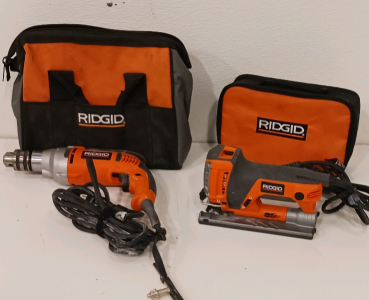 (1) Ridgid Drill (1) Ridgid Jigsaw