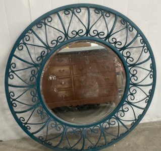 Metal Home Decor 38”X 38”X 4” w/ mirror 21X 21”