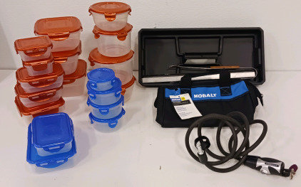 18-Peices Locking Tupperware (1) Kryptonite Bick Lock & More