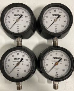 (4) Trerice 160 psi Pressure Gauge 4.5” Dial