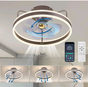 FCTWAKS Modern Ceiling Fan W/ Lights