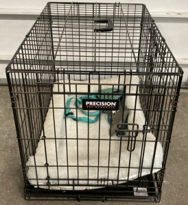Precision Dog Kennel w/ Bed and XS Harness and Leash
