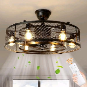 Depuley 26&rdquo; Farmhouse Ceiling Fan with 6 Lights
