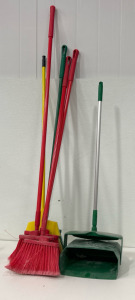 (5) Angle Brooms (1) Dust Pan