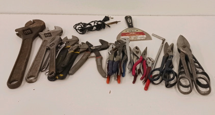 Assorted Hand Tools: Pliers, Scissors, Wrenches and more