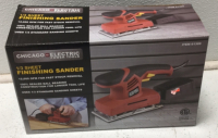 (1) Chicago Electric 1/3 Sheet Finishing Sander (1) Hunters Specialties Camo Burlap Blind (1) Interdynamics 200 PSI Mini Air Compressor - 2