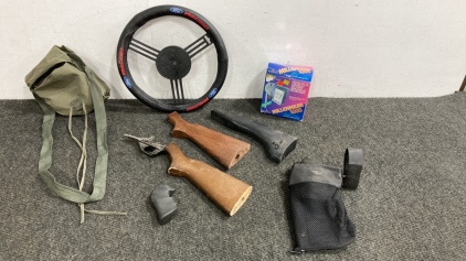 (3) Rifle Stocks, Ford Steering Wheel Cover And More!