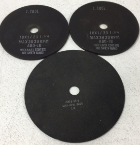 (3) misc grinding wheels, new out of packaging