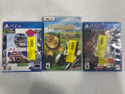 (1) PC Games Professional Farmer (2) PS4 Game Need for Speed Hot pursuit Remastered & Madden 21