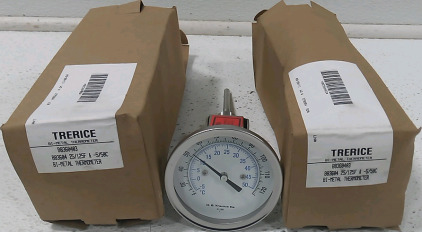 (2) Trerice Bi-Metal Thermometer 25&deg;F/125&deg;F & -5&deg;C/50&deg;C