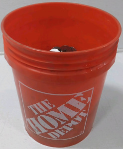 HOME DEPOT Orange Bucket W/ Mixed Washers/Hex Caps