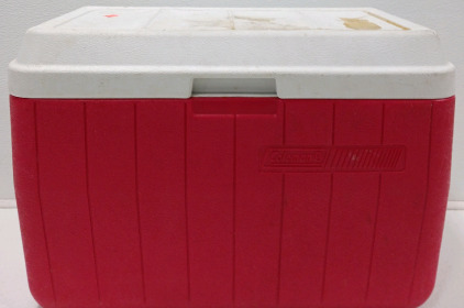 Coleman 48qt Red Cooler