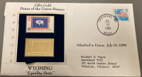 WYOMING STATES OF THE UNION GOLD STAMP— UNVERIFIED