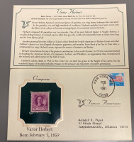 VICTOR HERBERT, FAMOUS AMERICANS, COMPOSER 1991 COLLECTOR STAMP