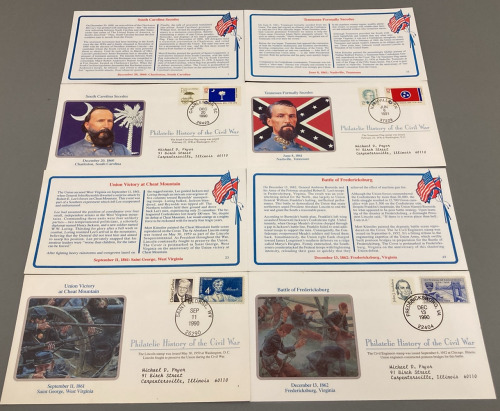 (4) PHILATELIC HISTORY OF THE CIVIL WAR COLLECTOR STAMPS