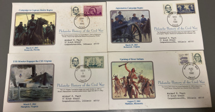 (4) PHILATELIC HISTORY OF THE CIVIL WAR COLLECTOR STAMPS