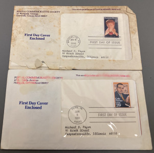 (2) POSTAL COMMEMORATIVE SOCIETY FIRST DAY OF ISSUE STAMPS