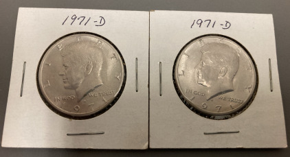 (2) 1971-D KENNEDY HALF DOLLARS