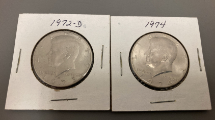 1972-D & 1974 KENNEDY HALF DOLLARS